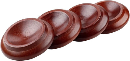 Piano Caster Cups Furniture Pads Upright Piano Caster Cups Wood Coasters Cups Floor Protectors for Furniture Furniture Floor Protectors (Walnut, 4)