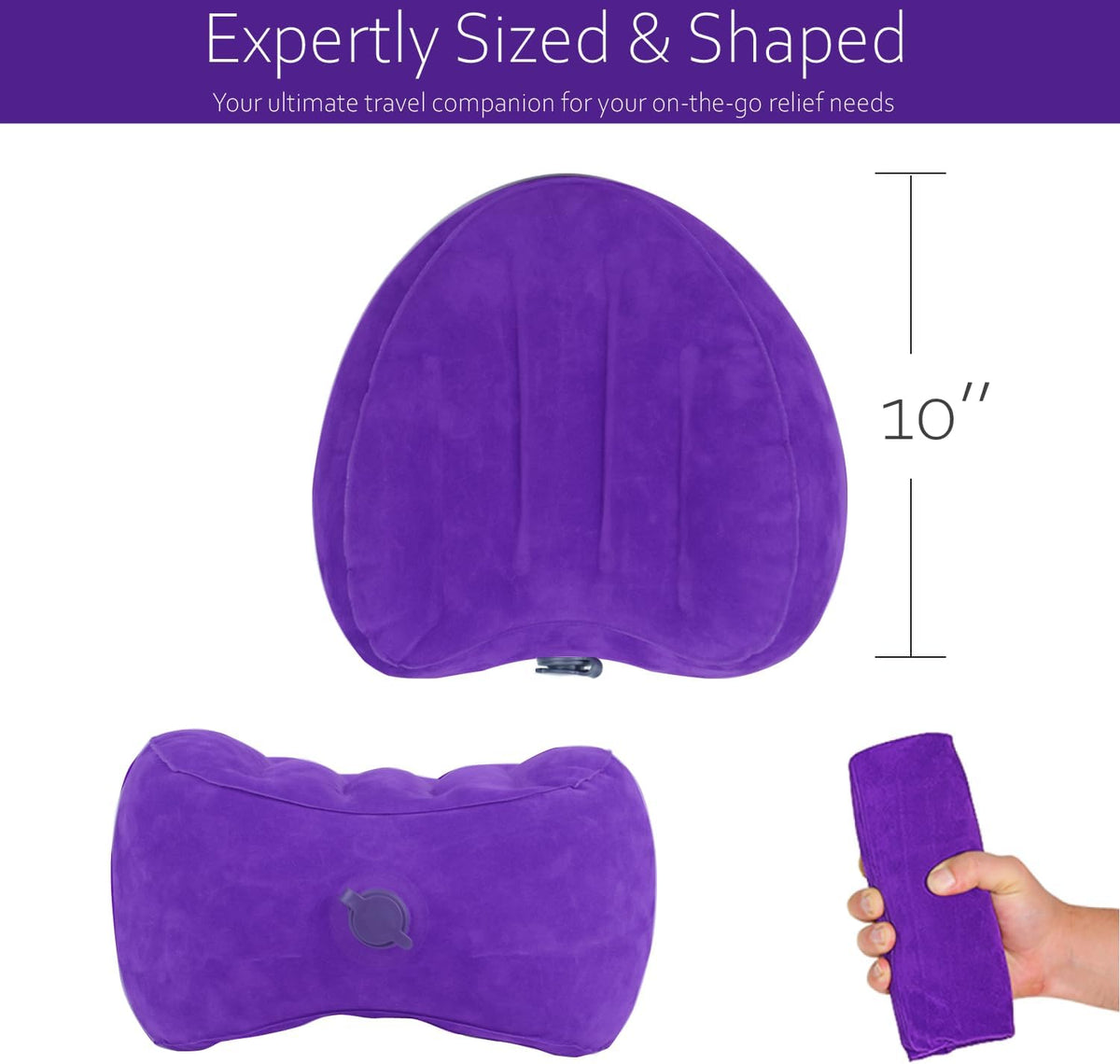 Inflatable Knee Pillow for Travel, Travel Knee Pillow for Side Sleepers