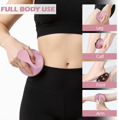Lymphatic Massage Roller for Cellulite Remover Body Sculpting - Handheld Cellulite Massage Tool for Body Bloat Blood Circulation Lymphatic Drainage Blue