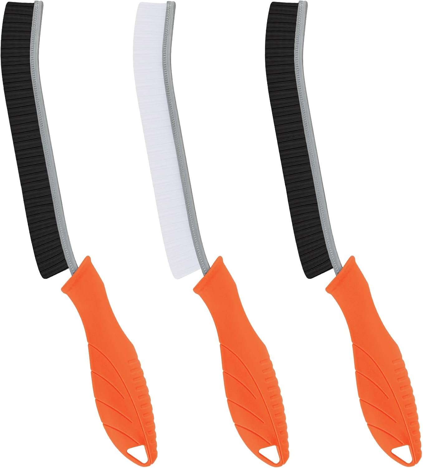 FOOGWEE Hard Bristle Crevice Cleaning Brush - Cleaning Tools for Household Use, Multifunctional Gap Cleaning Supplies for Kitchen, Bathroom, Toilet, Window, Vehicle, Faucets, Grout, Home (Black)