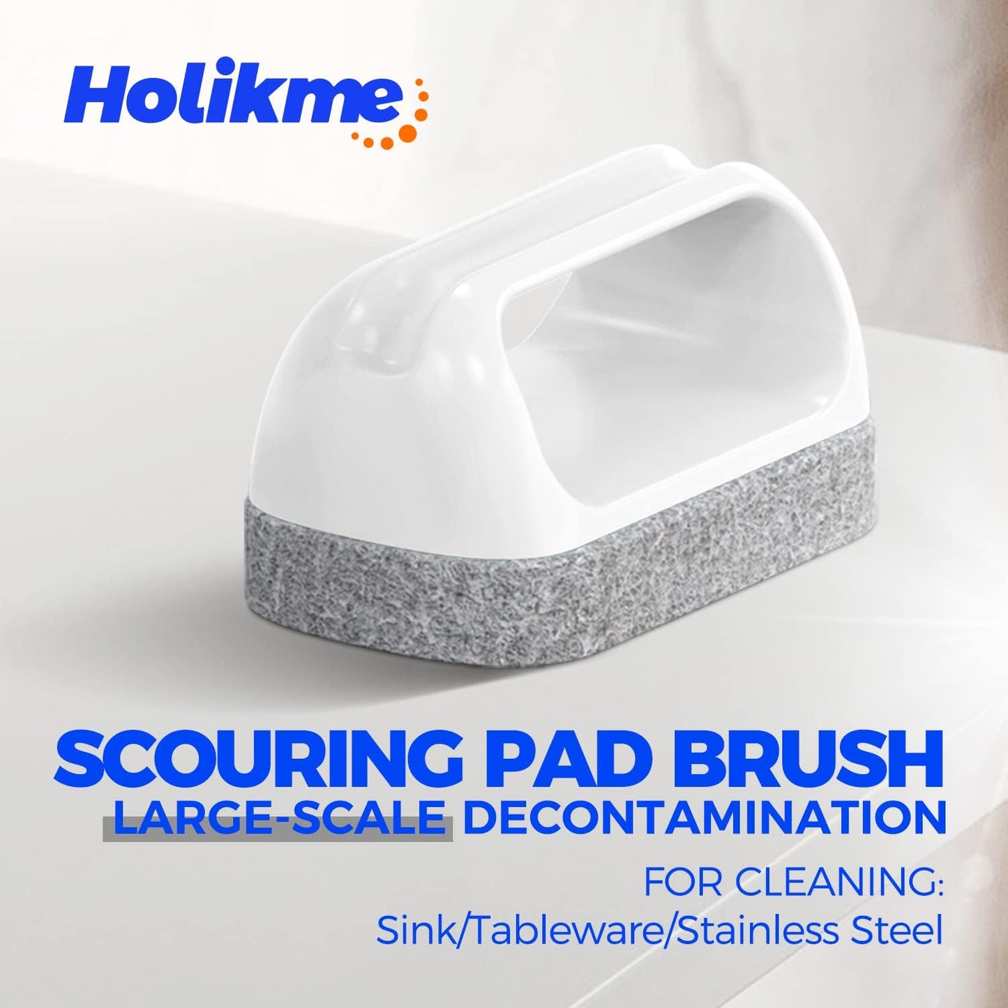 Holikme 7 Pack Cleaning Brush Scrub Brush Kitchen Brush for Floor,Green | Deep Cleaning Brush Set, Scrub Pads with Scraper Tip for Pool Walls, Bathroom, Grout, Floor, Bike, Tub, Shower