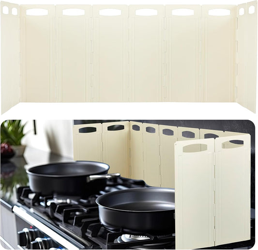 10 Sided Oil Splatter Guard 5.7''x15.7'' Protection Splatter Shield for Stove for Kitchen Frying, Heat Resistant, Easy Clean, Adjustable Panels for Ultimate Protection