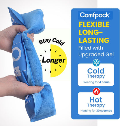 Comfpack Soft Ice Packs for Injuries Reusable, Double Side Hot Cold Therapy