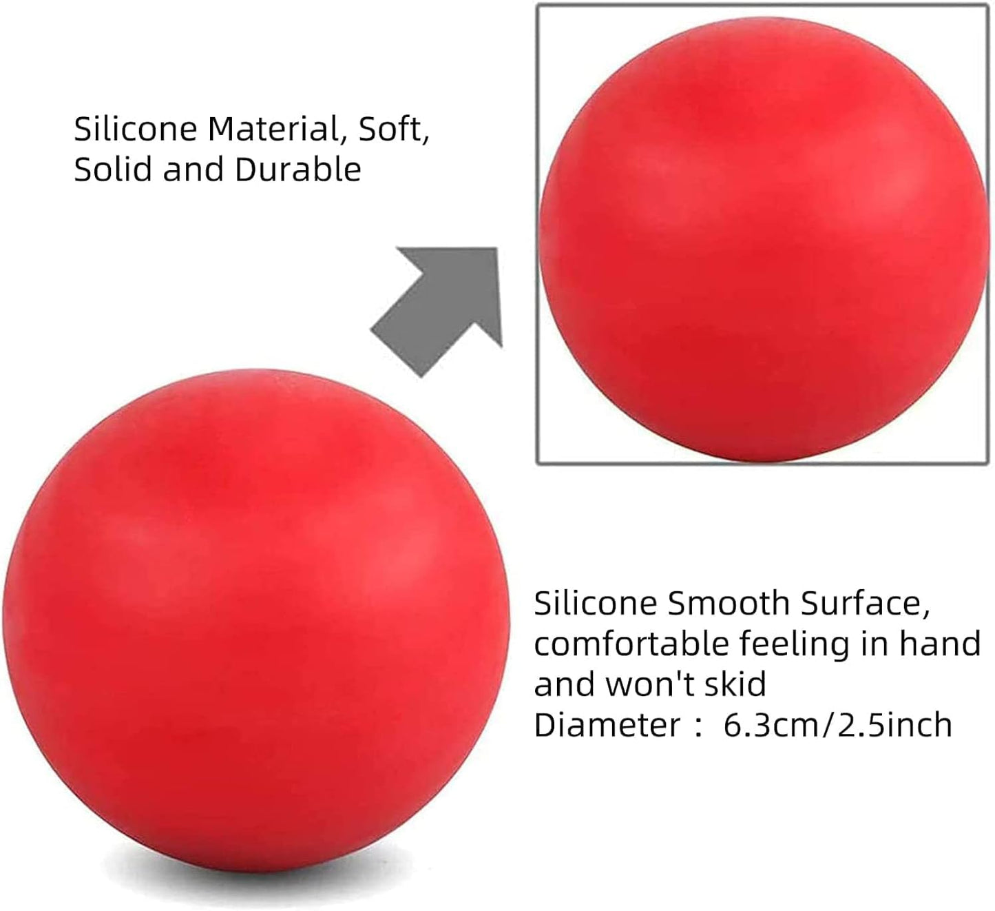 WOVTE Massage Lacrosse Ball Therapy for Sore Muscles Myofascial Release | Shoulders, Neck, Back, Foot, Body, Deep Tissue, Trigger Point, Muscle Knots, Yoga