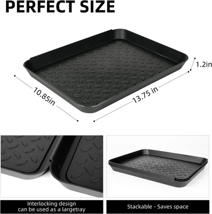 5Pcs Shoe Tray 14 x 11 Inch Waterproof Mat Wet Plastic Small Boot Tray, Multi-Purpose Garden Tool for Entryway Indoor