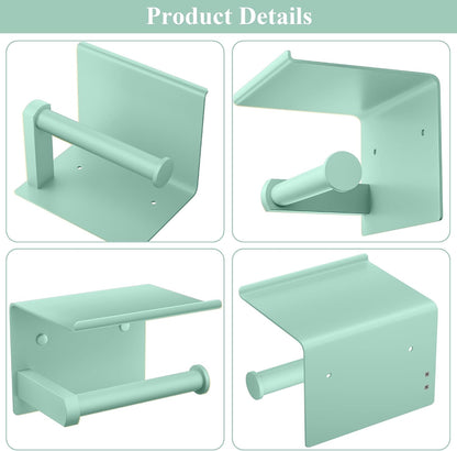 Toilet Paper Holder with Shelf Wall Mounted Toilet Paper Roll Dispenser | Heavy Duty Stainless Steel Brushed Nickel
