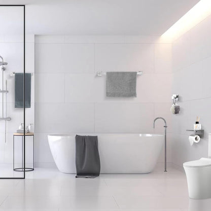 TURS Bathroom Hardware Set Black 4-Piece Towel Bar Set Include 24 Inch Towel Bar Hand Towel Holder Towel Hook Toilet Paper Holder with Shelf Wall Mounted Stainless Steel Bathroom Accessories Set