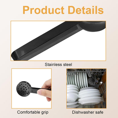 2pcs Tea Bag Squeezer Tongs, Stainless Steel Teabag Clip Holder Strainer Dispenser Gripper Picker Spoon Accessories for Tea Drinkers Gifts(Silver, Gold)