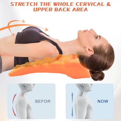 Trapezius Trigger Point Massager Suboccipital Release Tool Myofasical Release Neck and Shoulder Pain Posture Corrector for Muscle Pain Relief (Orange)