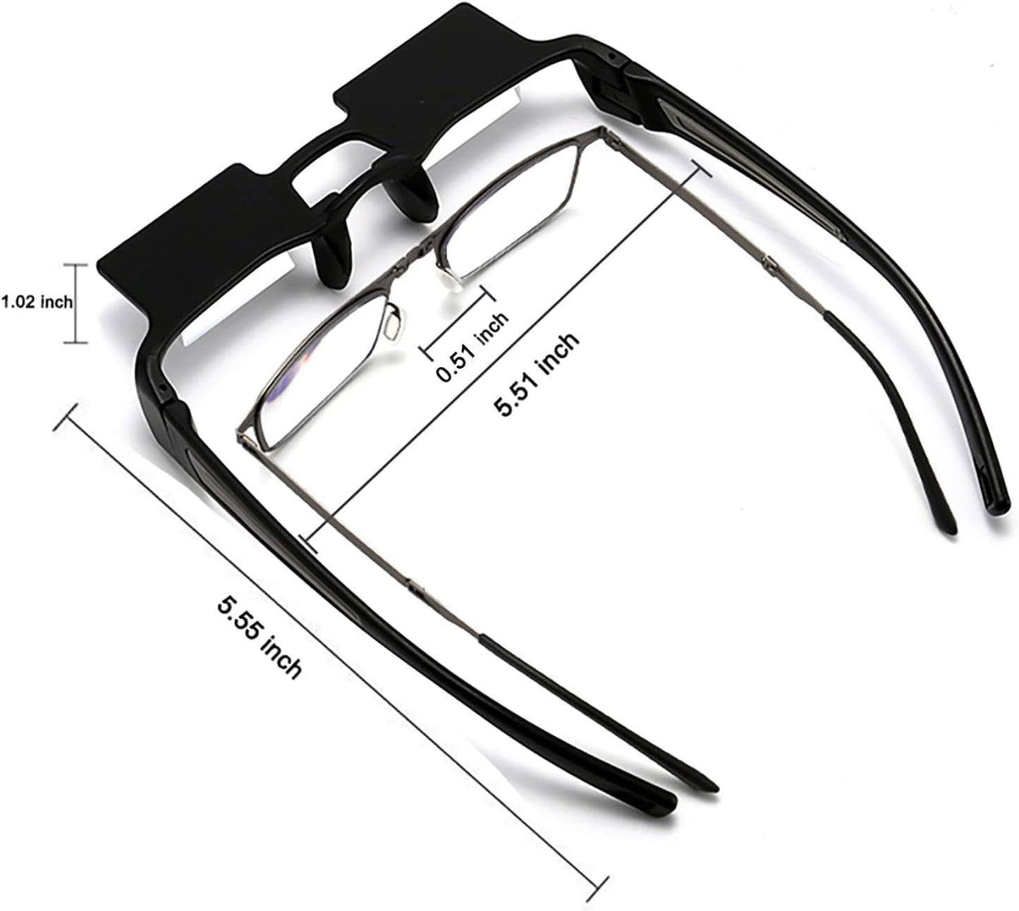 Lazy Glasses Laying Down Light Prism Glasses 90°Angle Prism Glasses Neck Relaxer for Lying down Reading and Watching