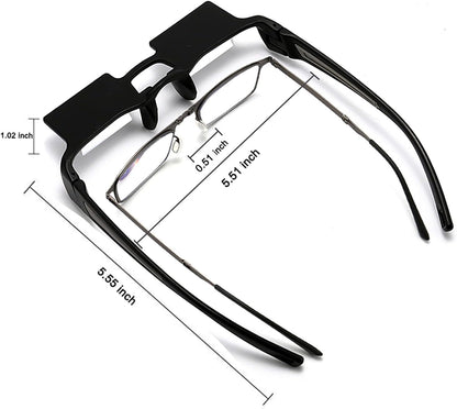 Lazy Glasses Laying Down Light Prism Glasses 90°Angle Prism Glasses Neck Relaxer for Lying down Reading and Watching