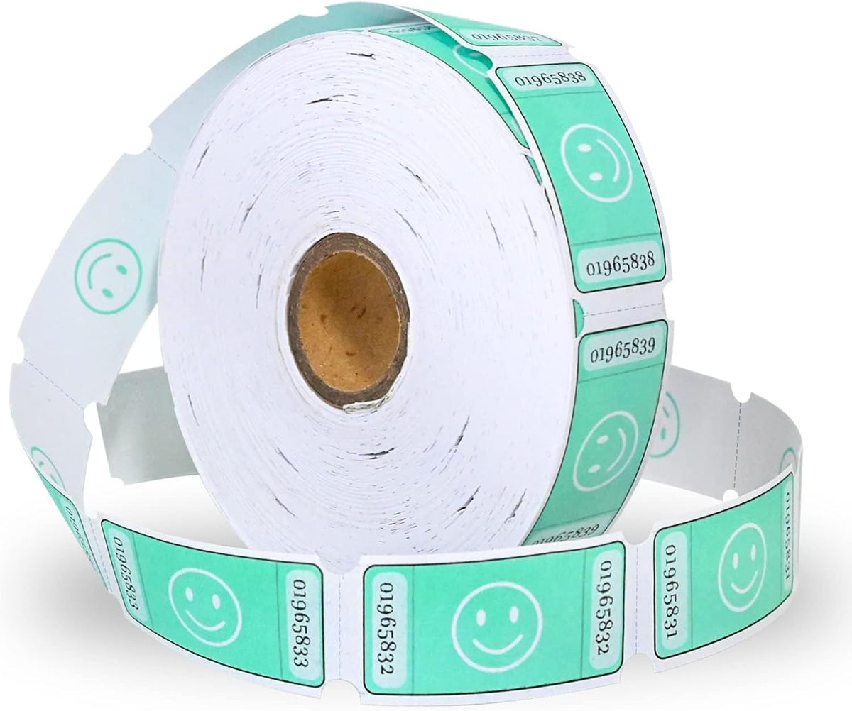 LLIKED Smile Raffle Tickets Roll 1"x2" for Events 1000 Pink