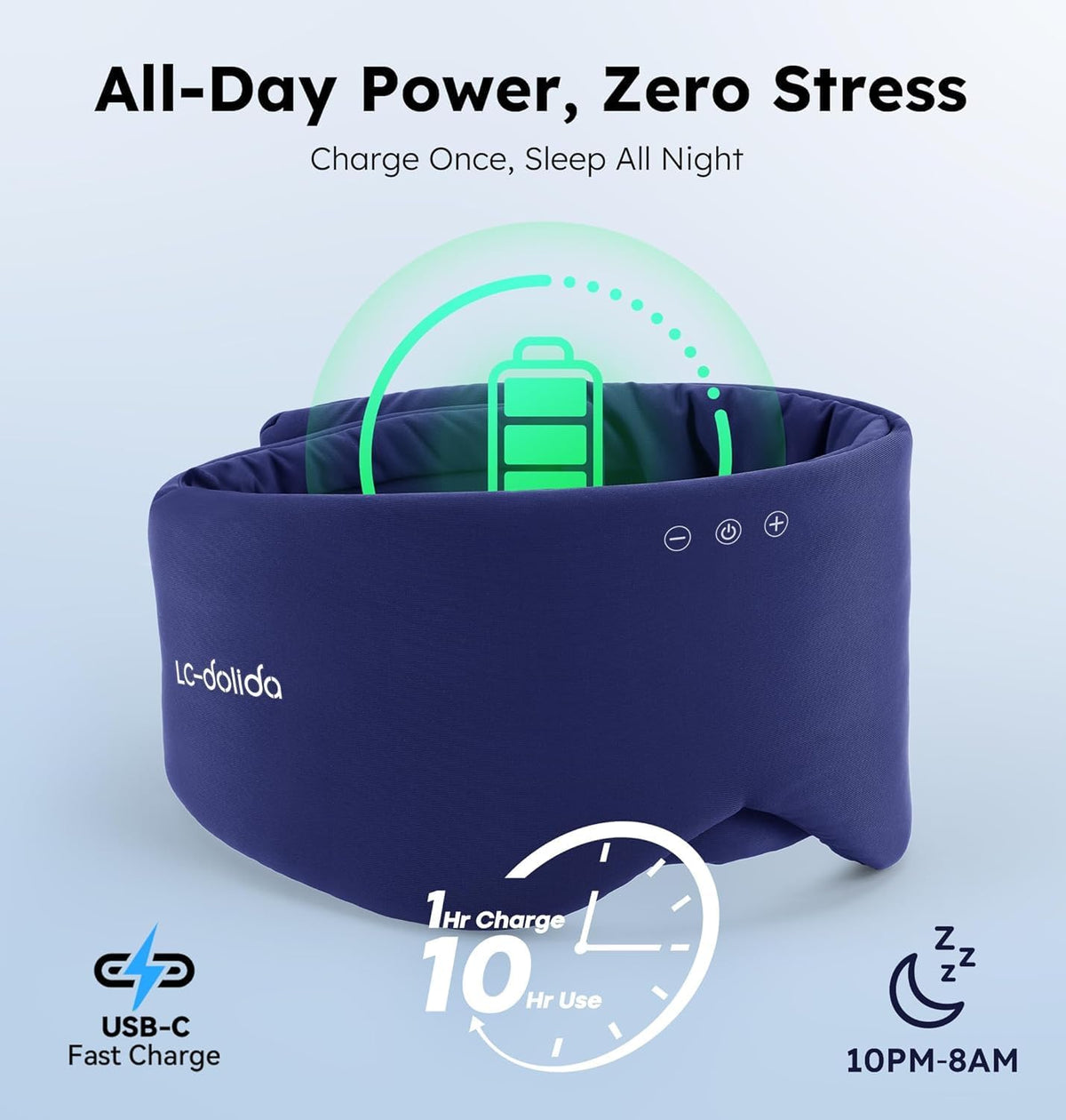 Luxury Bluetooth 5.4 Sleep Mask for Adults - Ice Fiber Cooling & HD Sound, 100% Light Blocking Adjustable Eye Cover for Travel & Side Sleepers - Soft Sleep Headphones with 10H Playtime