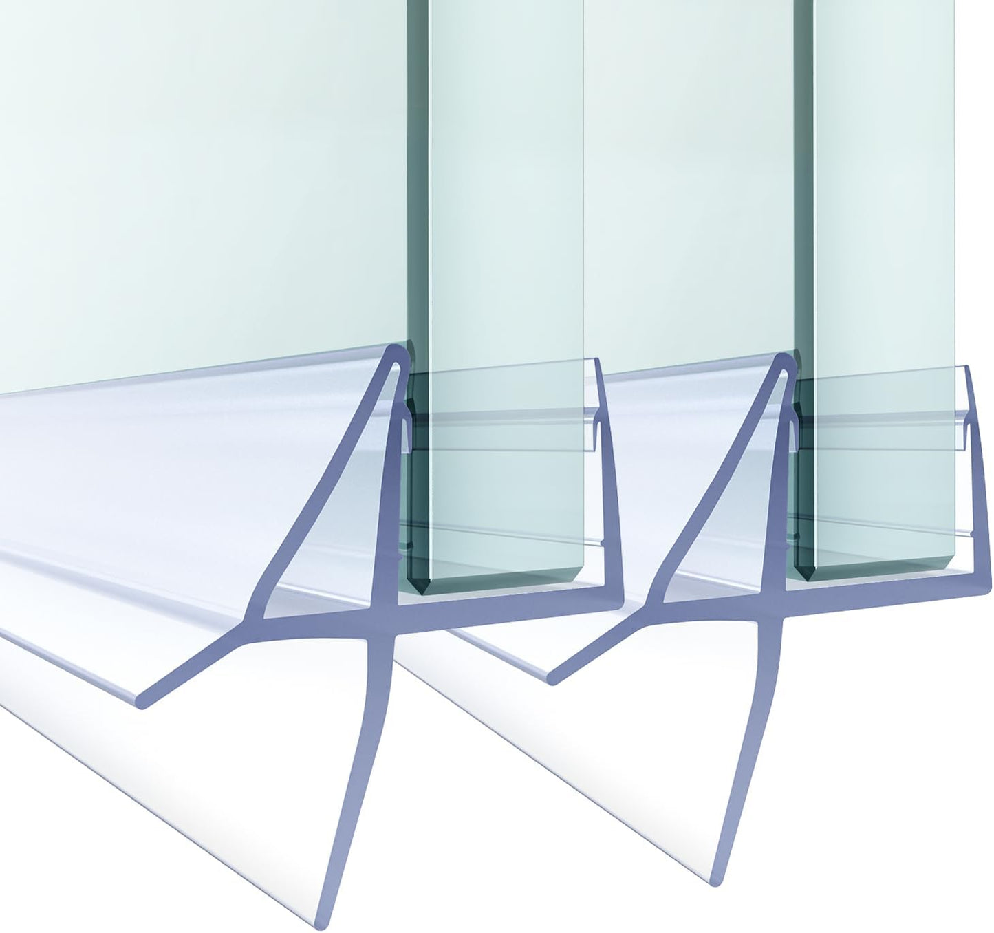 Shower Door Bottom Seal,2 PCS 3/8" x 36" | Shower Door Sweep for 3/8 Inch Glass,Frameless Glass Door Seal Strip,Stop Shower Leaks and Create a Water Barrier