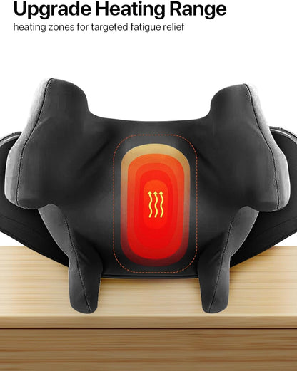 Shiatsu Back and Neck Massager, Cordless Shoulder Massager with Heat, Electric Deep Tissue 3D Kneading Massage Pillow for Shoulder, Leg, Body Muscle Pain Relief, Gifts for Men Women