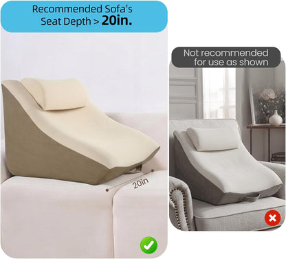 Vekkia 21” Back Rest Pillow with Dual-Layer Foam for Reclining and Sitting