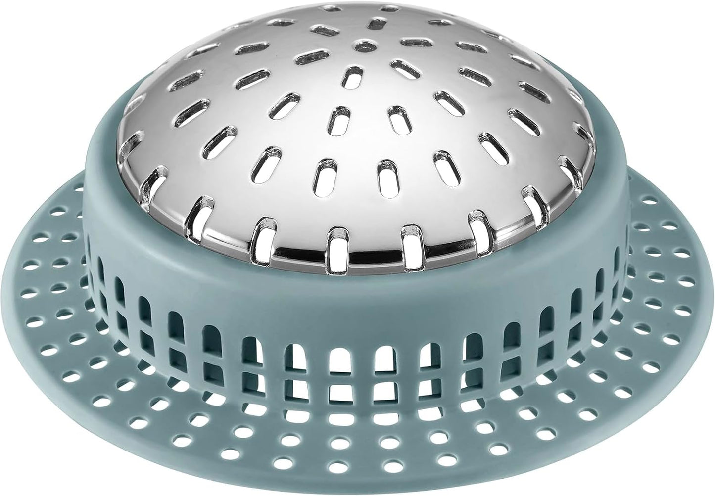 Aluvor Bathtub Drain Hair Catcher Shower Drain Cover Sink Drain Protector | Bathroom Sink & Bathtub Drain Strainer for Pop-Up & Regular Drains, grey