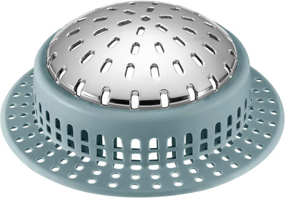 Aluvor Bathtub Drain Hair Catcher Shower Drain Cover Sink Drain Protector | Bathroom Sink & Bathtub Drain Strainer for Pop-Up & Regular Drains, grey