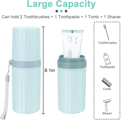 Mulbozy 4 Packs Portable Travel Toothbrush Case, Breathable Plastic Toothbrush Holder for Home, Travel, Business, Camping, School