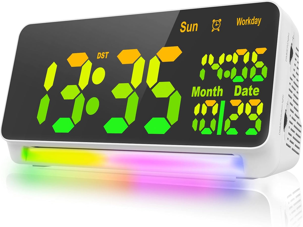 120db Super Loud Alarm Clock for Heavy Sleepers, Bluetooth Connection