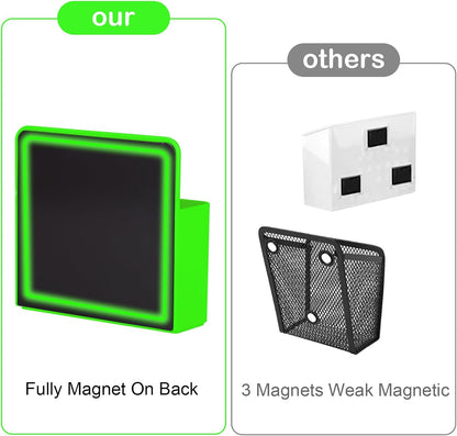 KITANIS Magnetic Pen Holder,2 Pack Magnetic Dry Erase Marker Holder with Generous Compartments,Strong Magnet Storage Marker Pen Pencil Organizer for Refrigerator,Whiteboard,Locker Accessories