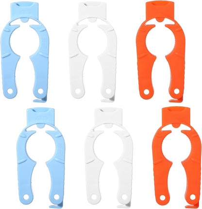 8 Pcs Water Bottle Opener Plastic Bottle Cap Opener Multi-Purpose Orange Soda Can Openers Plastic Jar Grip for Weak Hands Home Kitchen Camping Outdoor Adventure