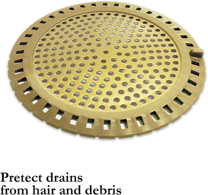 Huntonry Drain Hair Catcher, Shower Hair Drain Catcher, Shower Drain Cover, Bathtub Drain Strainer, Tub Hair Catcher, Bathroom Sink Strainer Hair Trap Filter, Bathroom Drain Defender, Flat, Round