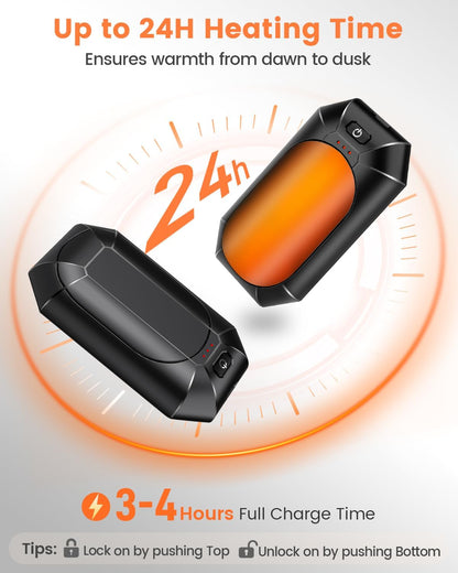 Hand Warmers Rechargeable 2 Pack, Reusable Electric Handwarmers Portable | AI Smart Safe Heat Long Lasting Pocket Heater, Warm Gifts for Men Women Outdoor Indoor Hiking Studying Hunting Golf Camping