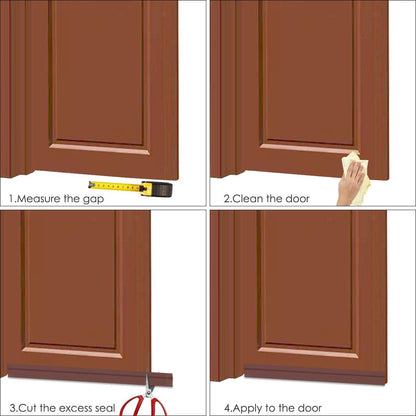 2PACK Door Draft Stopper, Strong Adhesive Door Sweep for Exterior and Interior Doors, Dustproof and Soundproof, 2" W x 39" L (White)