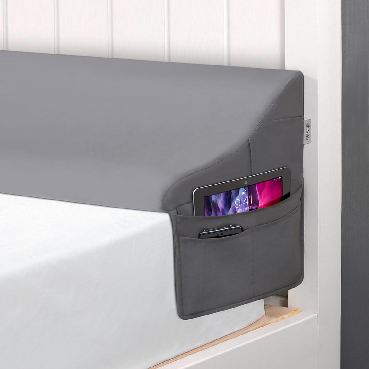 Vekkia King Size Bed Wedge Pillow for Headboard,Bed Wedge Gap Filler(0-6")