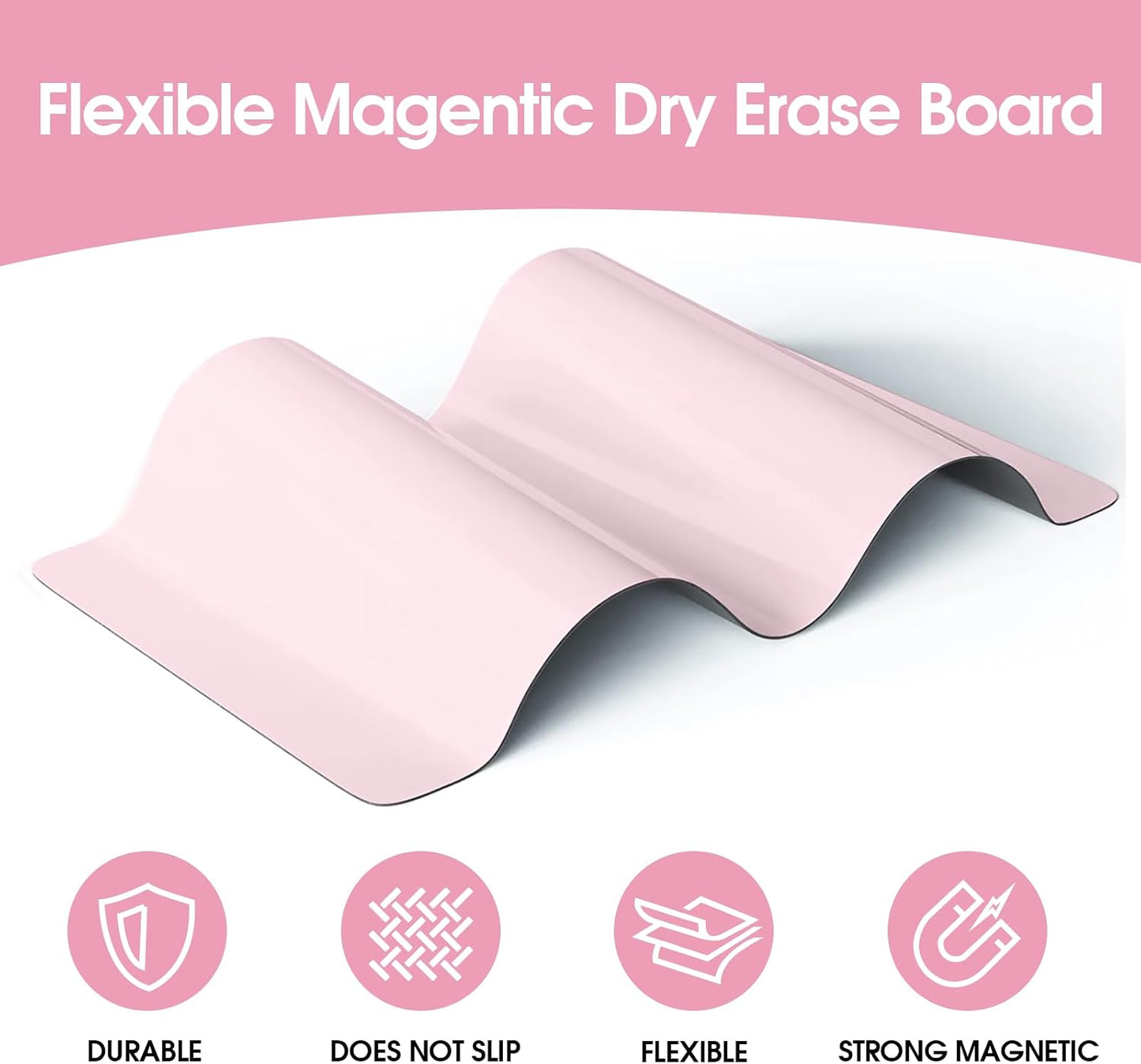 MaxGear Magnetic Whiteboard for Fridge 12x8 White 5 Pack | Strong Magnet, Dry Erase, Reusable, Easy Clean, Stain Resistant, Meal Planner, Grocery List, Family Notes, Kitchen Organizer
