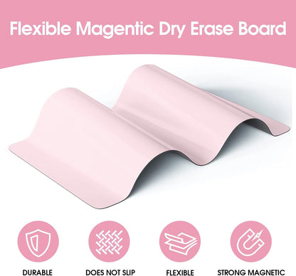 MaxGear Magnetic Whiteboard for Fridge 12x8 White 5 Pack | Strong Magnet, Dry Erase, Reusable, Easy Clean, Stain Resistant, Meal Planner, Grocery List, Family Notes, Kitchen Organizer