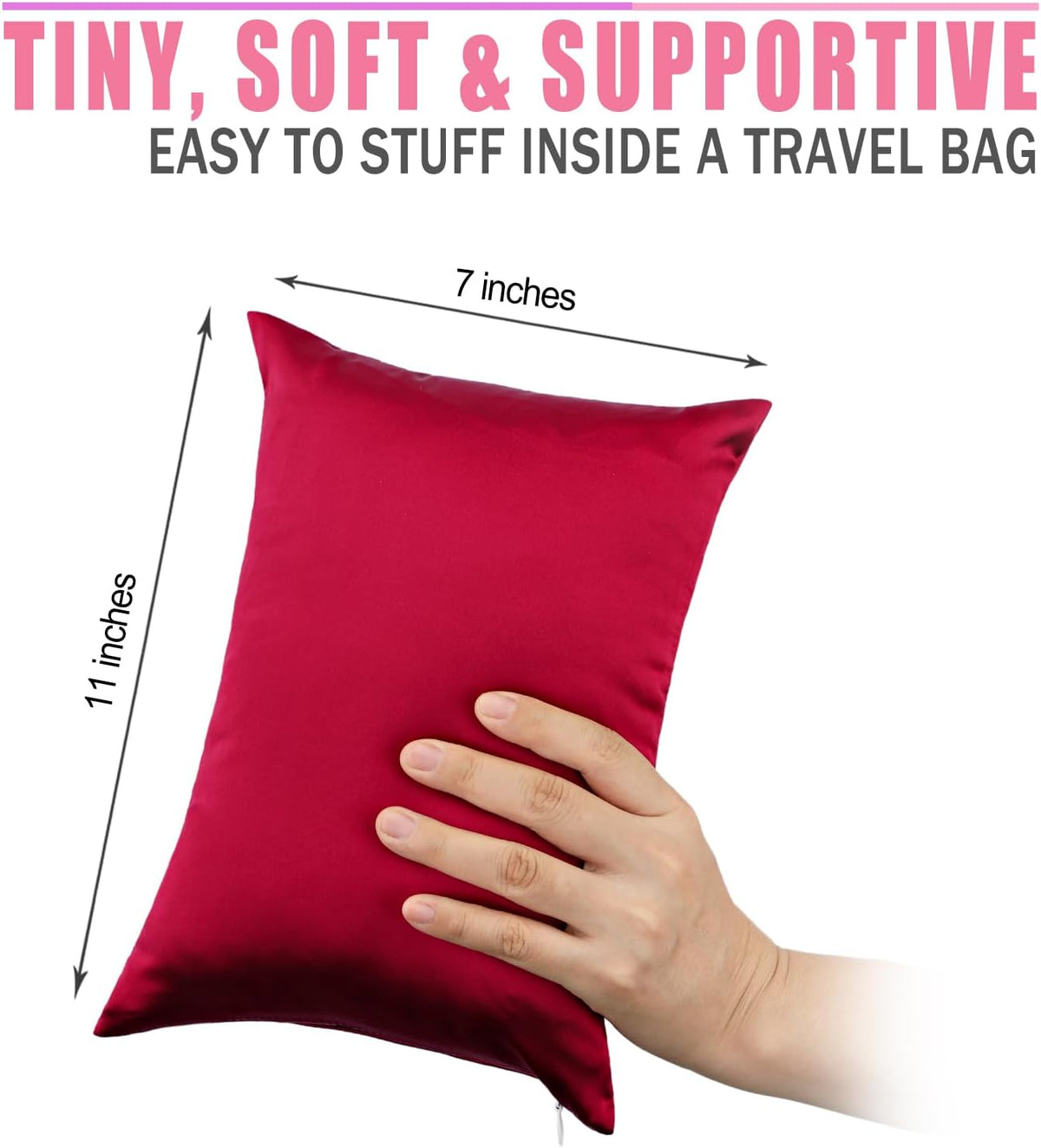 Small Neck Pillow for Recliner Chair Neck Support Pillows Pain Relief Plump Adjustable Filling Nap Airplane Sleeping Little Cushion Minky Dot Dark Gray