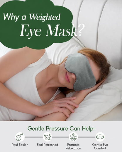 Sivio Weighted Eye Mask for Sleeping, Blackout Sleep Mask for Women & Men