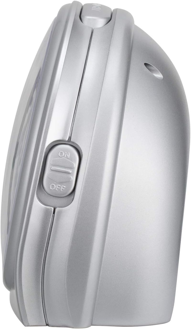 Tinload 5.5" Large Analog Alarm Clock Silent Non Ticking, Gentle Wake, Beep Sounds, Increasing Volume, Battery Operated Snooze and Manual Light, Easy Set