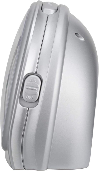 Tinload 5.5" Large Analog Alarm Clock Silent Non Ticking, Gentle Wake, Beep Sounds, Increasing Volume, Battery Operated Snooze and Manual Light, Easy Set