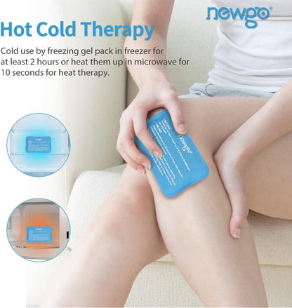 NEWGO Mini Ice Packs, Reusable Cold Gel for Pain Relief, 6 Pack