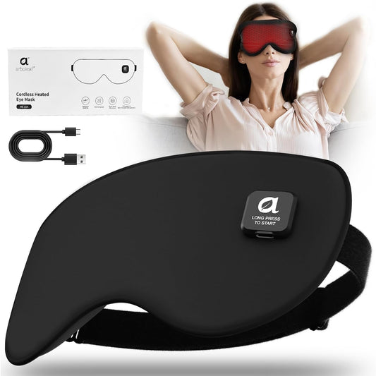 arboleaf Heated Eye Mask, Cordless Rechargeable Warm Eye Compress