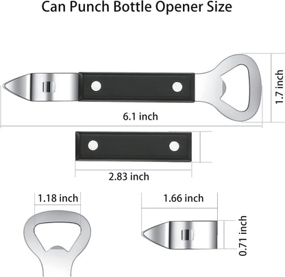 HANCELANT Can Punch Bottle Opener, Manual Stainless Steel Can Opener 1 Pack
