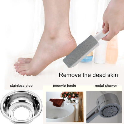 Pumice Stone Toilet Brush for Cleaning Toilet Bowl with Handle, Pumice Stick Pumice Scouring Pad for Cleaning, 4 Pack
