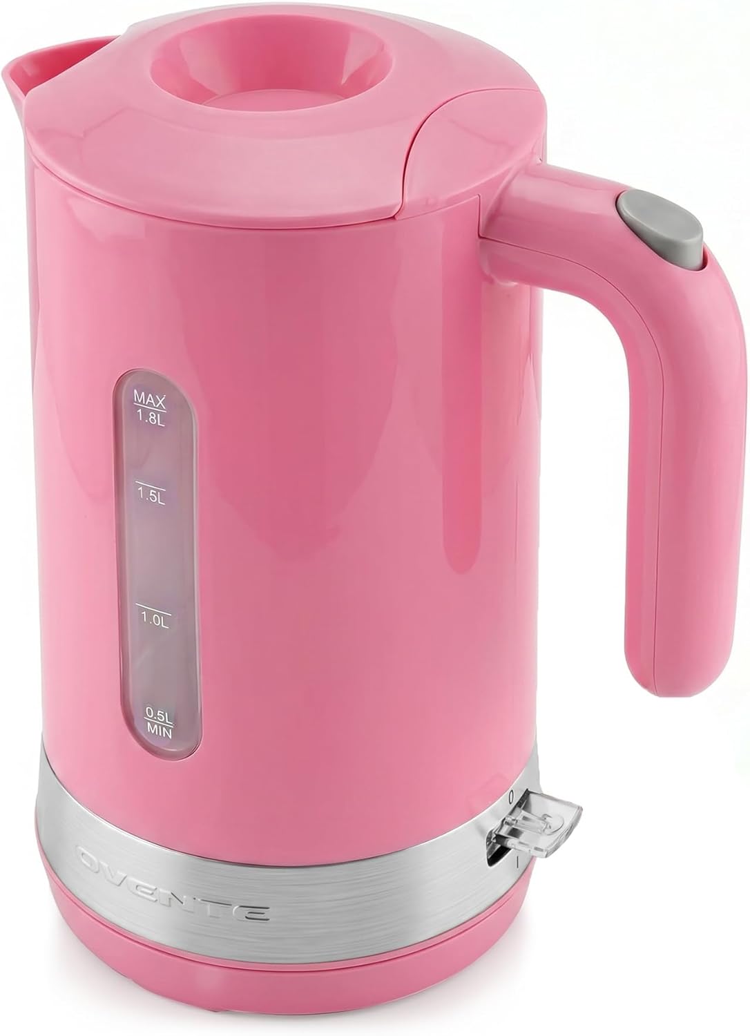 OVENTE 1.8L Electric Kettle with 1500W Fast Boiling Heater, Black KP413B | Best For Coffee or Tea, BPA-Free, Easy-Fill Lid, Water Level Window, Auto Shut-Off & Boil-Dry Protection, Removable Filter