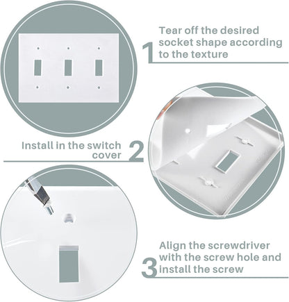 30 Pieces Wall Plate Insulation Gasket Wall Gasket Replacement Outlet Insulation Pads White Weatherproof Insulating Foam Switch Sealer for Outlets One Double Triple Gang Switches
