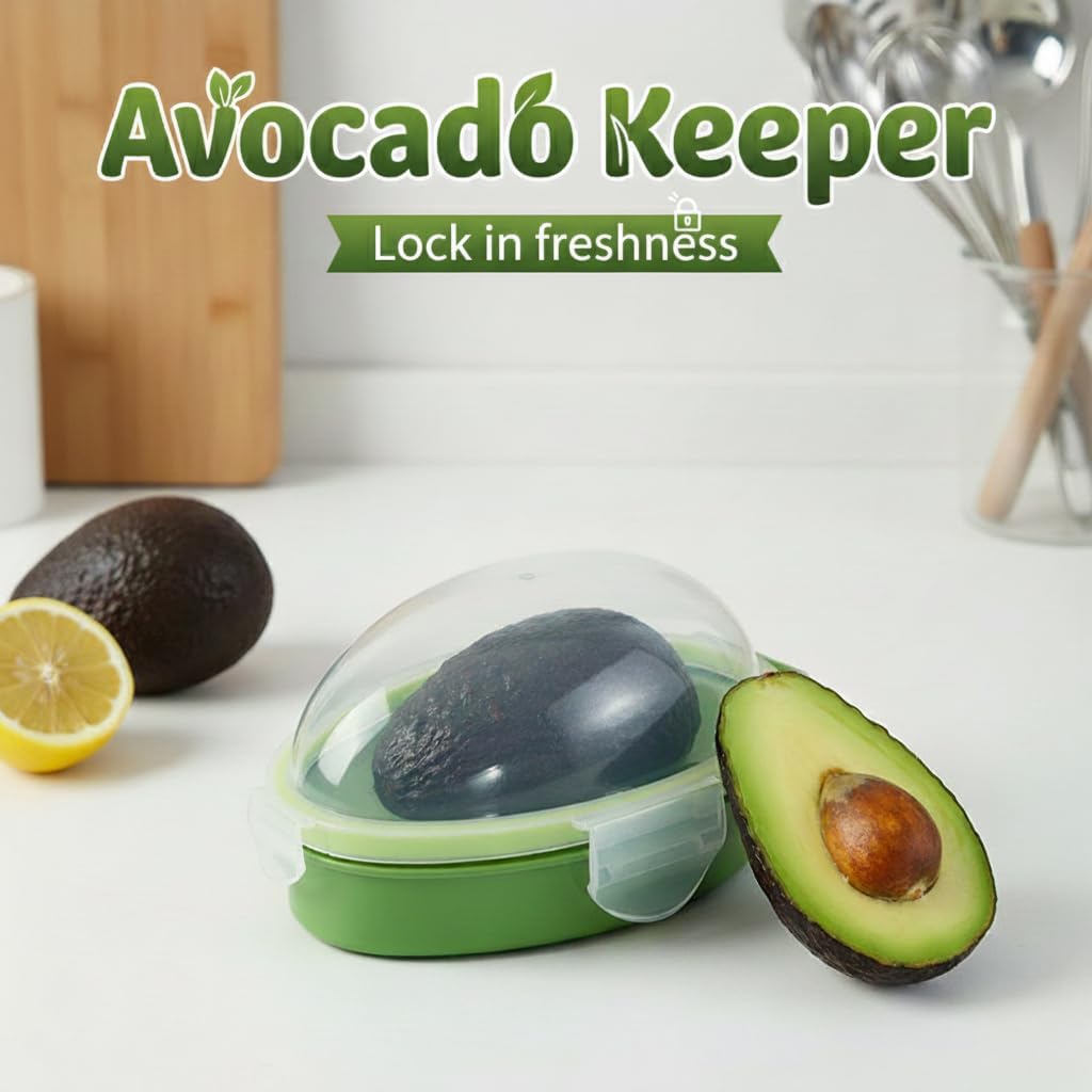 Avocado Keeper Avocado Fresh Saver Holder, Food Crisper Storage Box Reusable Fruit Fresh Container to Keep Your Fruit Fresh for Days