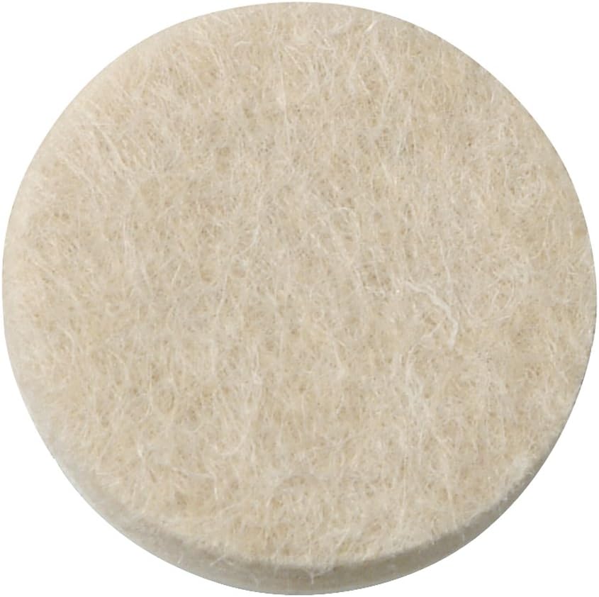 SoftTouch 1.5" Round Reusable Felt Furniture Sliders for Hard Surfaces, Noise-Reducing Adhesive Furniture Moving Pads for Beds, Sofas, Dressers, Set of 24, Beige