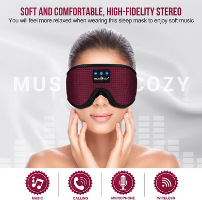 MUSICOZY Sleep Headphones Bluetooth 5.4 Sleep Mask with HD Sound