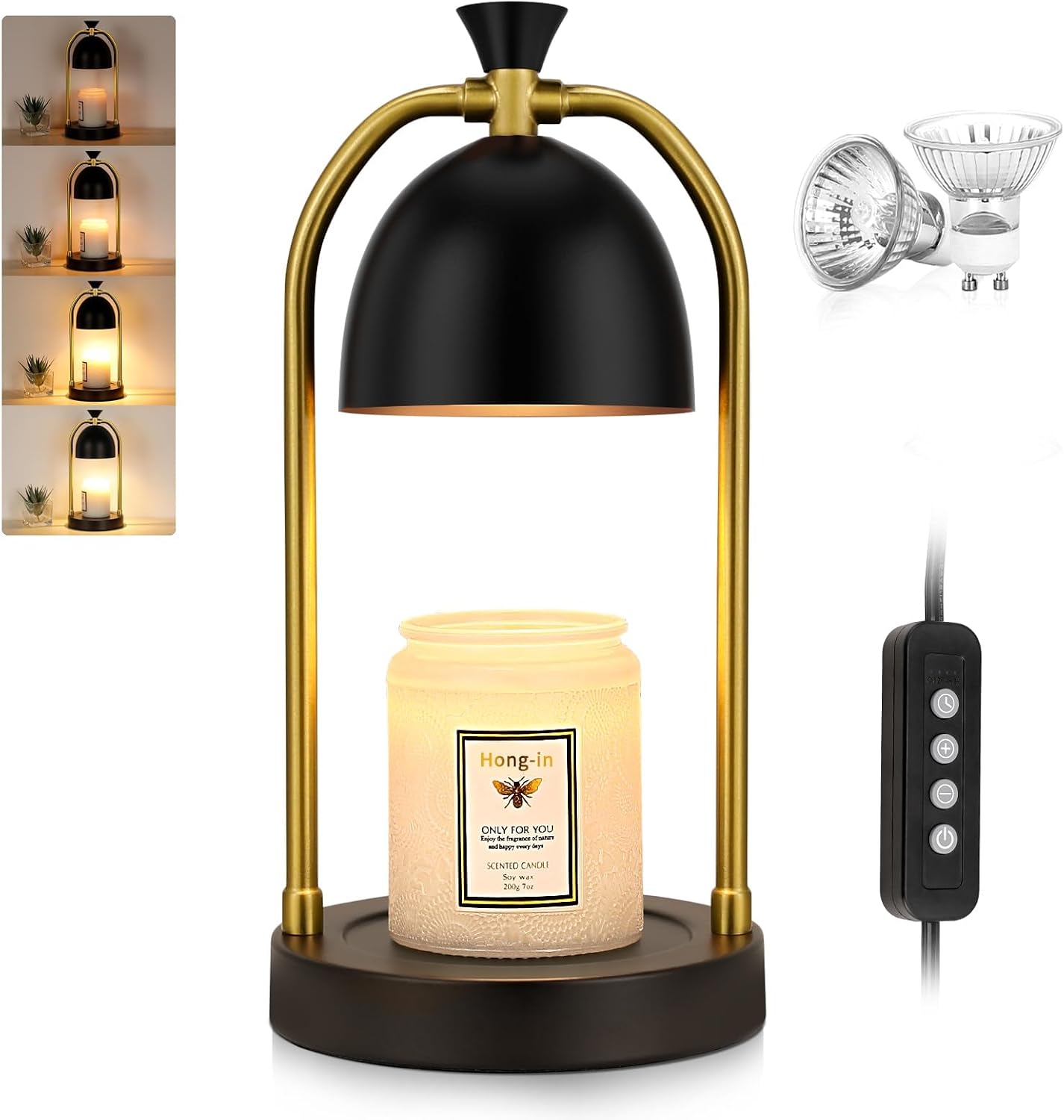 Brown Candle Warmer Lamp with Timer-Electric Candle Light for Bedroom Decor, Aromatherapy at Home | Gifts for Men | Home Gift Ideas