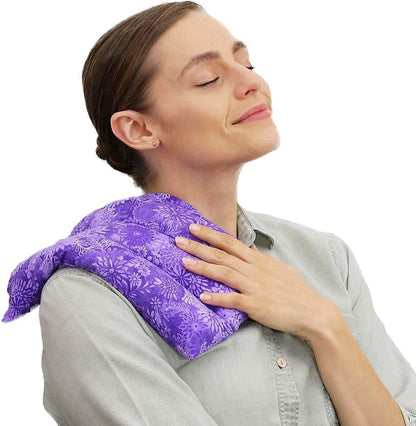 Nature Creation Microwaveable Herbal Heating Pad for Lumbar - Soothing Hot & Cold Therapy Pack for Lower Back- Soothing Relaxation, Warmth and Comfort - Happy Hearts