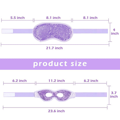 Cooling Eye Mask with Gel Bead 2 Pack Gel Eye Mask Cold Eye Mask for Relaxtion,Puffy Eyes Reusable Cold & Warm Compress for Puffiness,Dry Eyes,Headaches,Migraines,Stress Relief,Post Surgery