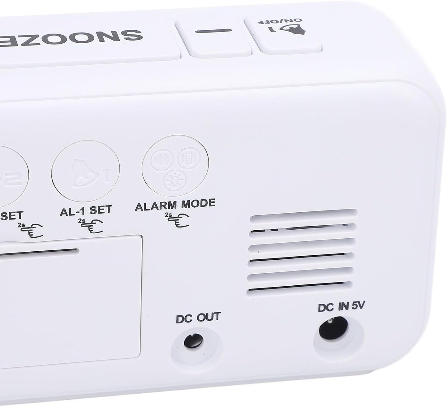 Extra Dual Alarm Clock with Bed Shaker LED Display Bed Shaking Alarm Clock Snooze Function for Heavy Sleepers