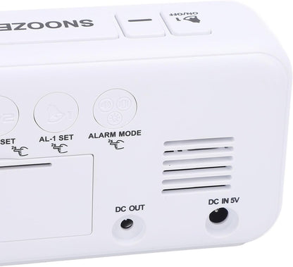 ZJchao Dual Alarm Clock with Bed Shaker LED Display Vibrating Alarm for Heavy Sleepers